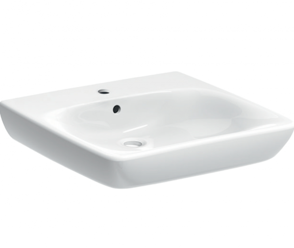 Geberit  Umywalka Selnova Comfort bez barier T55CM, Z PRZELEWEM, Z OTWOREM NA BATERIĘ 501.461.00.7