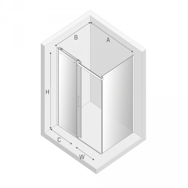 NEW TRENDY Kabina prysznicowa drzwi przesuwne SOFTI 130x80x200 EXK-3925