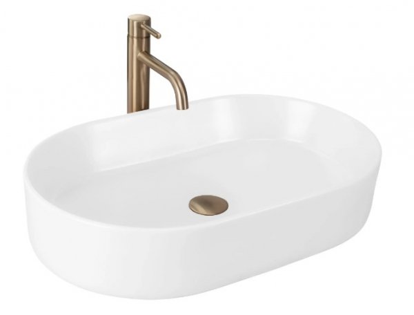 REA - Umywalka nablatowa NADIA 60 White Matt / Biała matowa