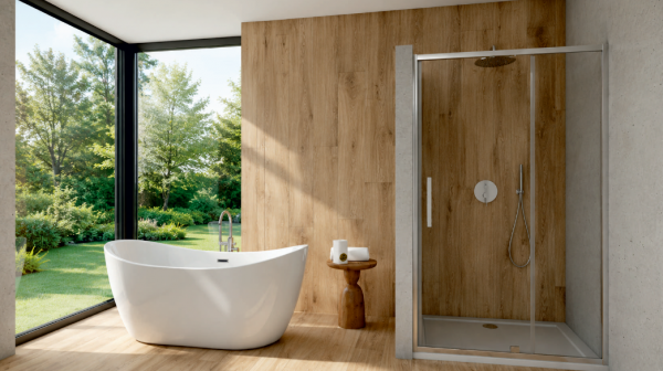 AQUAFORM Drzwi wnękowe otwierane INDIGO chrom 100x200 AQ.103-601103