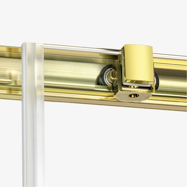 NEW TRENDY Kabina prysznicowa drzwi podwójne przesuwne PRIME LIGHT GOLD 100x100x200 D-0420A/D-0421A