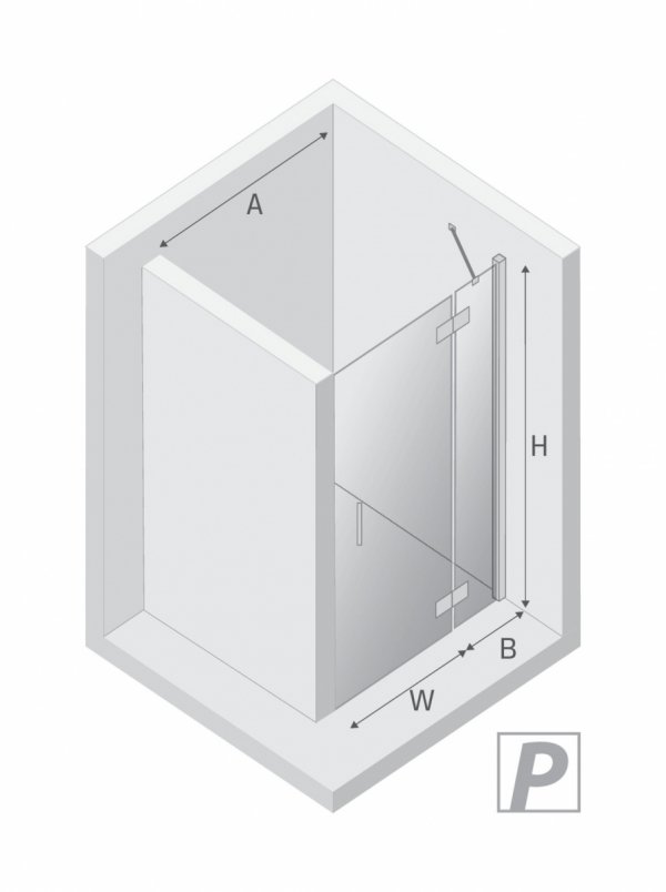 NEW TRENDY DRZWI WNĘKOWE NESTA CHROME, DRZWI POJEDYNCZE 110x200 1P D-0853A