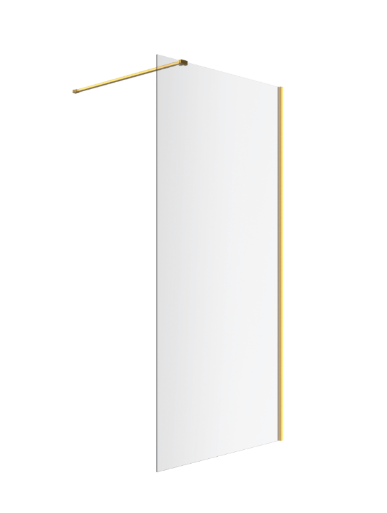 EXCELLENT Vidoq walk-in ścianka prysznicowa prosta 90x200 cm, powłoka Clean Control, złoty szczotkowany KAEX.1506.900.LP.GB