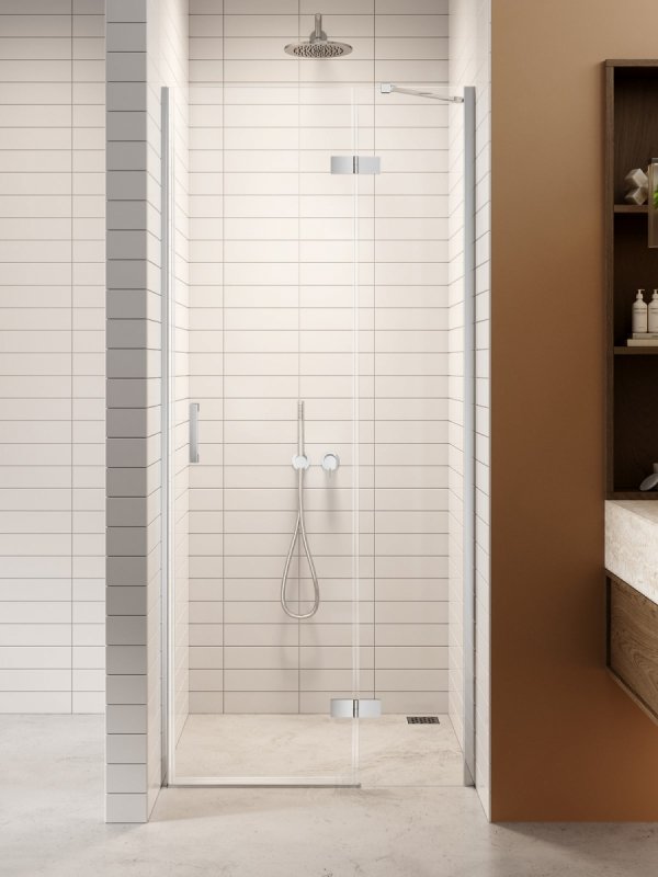 NEW TRENDY DRZWI WNĘKOWE NESTA CHROME, DRZWI POJEDYNCZE 80x200 1P D-0847A