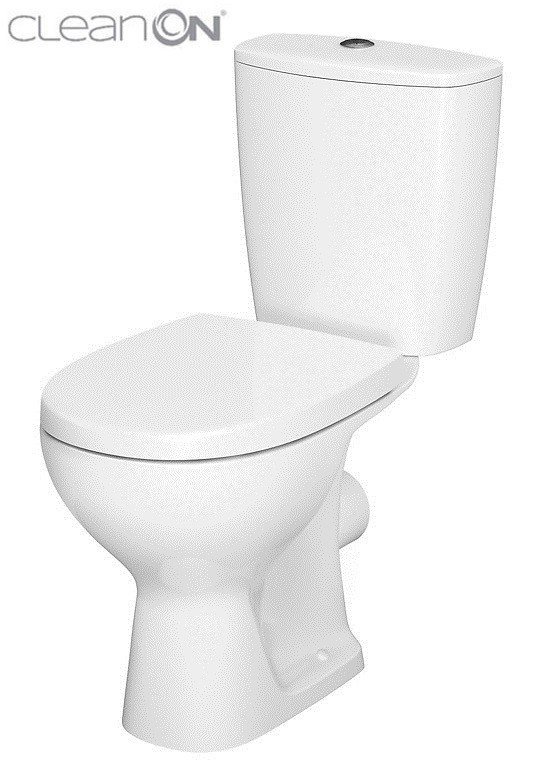 CERSANIT - Wc kompakt 613 ARTECO 010 New CleanOn z deską duroplastową, antybakteryjną, wolnoopadającą z funkcją łatwego wypinania  K667-052