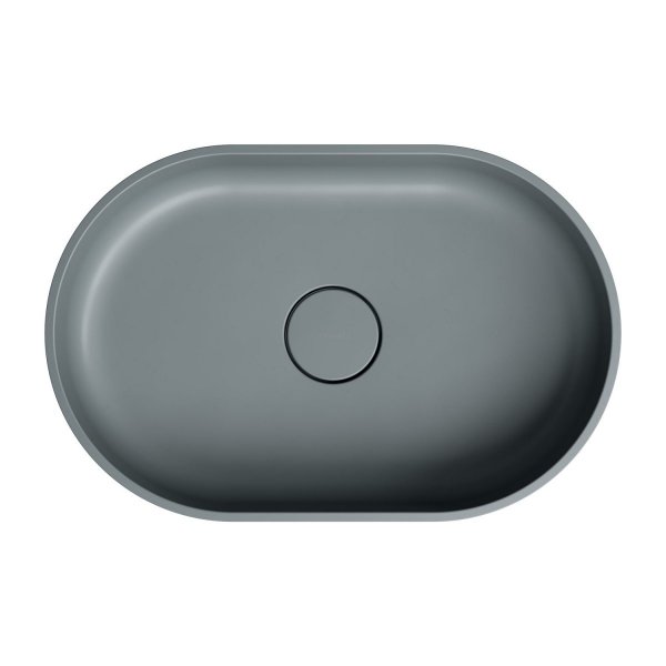 OMNIRES Share Umywalka nablatowa z kompozytu 55 x 36 cm OVOUNAG OVO M+ ash grey (AG)