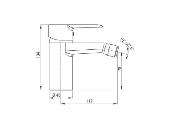 DEANTE - Bateria bidetowa CORIO  BFC 030M