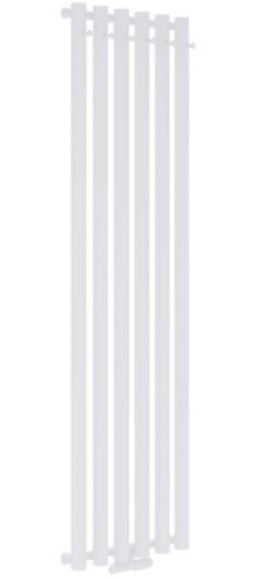 AQUAFORM - Grzejnik łazienkowy ASAMI PLUS pionowy 1800X332 494W / przył. dolne 50MM z wieszakami biały  GRŁ-G/AP-1800X332-B 