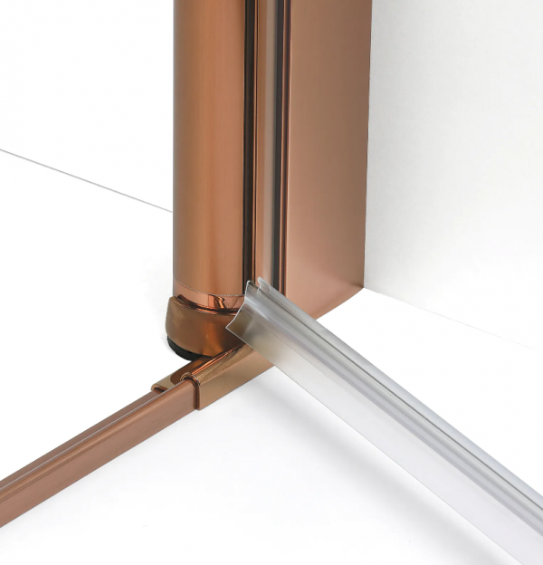 NEW TRENDY DRZWI WNĘKOWE NEW SOLEO 90x195 COPPER BRUSHED, wahadłowe, podwójne D-0495A