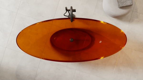 BESCO Wanna wolnostojąca Axya Earth Rust 180x80 maskownica biała #WAA-180-ERW