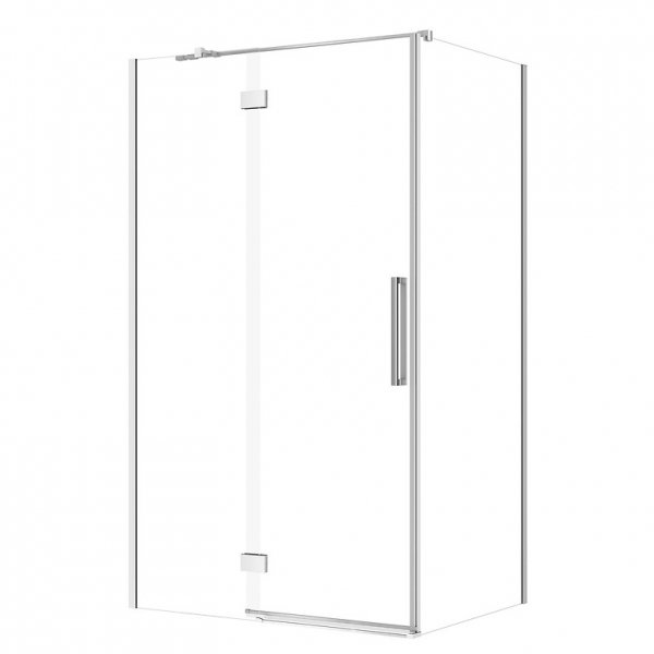 CERSANIT - Set C92 - Kabina Prostokątna CREA na zawiasach 120x80X200  LEWA  Chrom szkło transparentne  S601-295