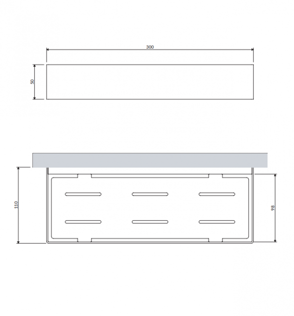 OMNIRES koszyk prysznicowy, 30 x 5 x 11 cm biały mat UN10335WM