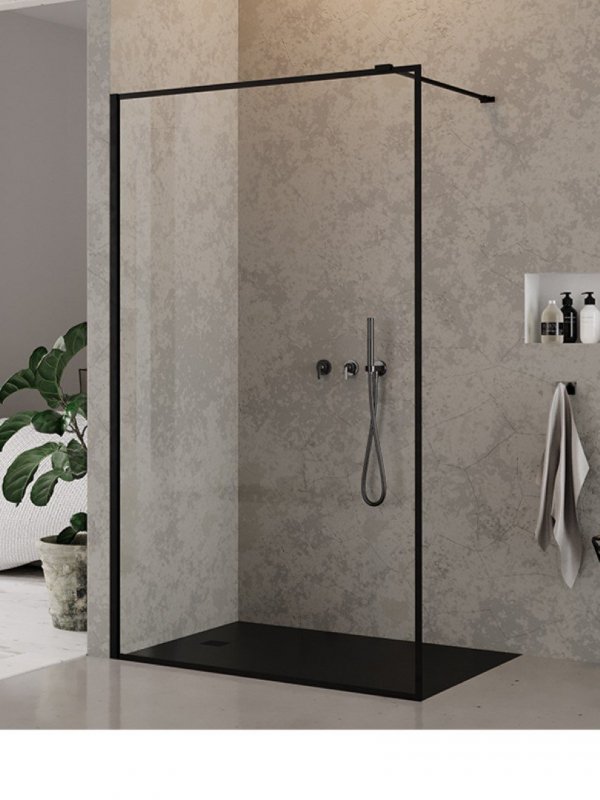 NEW TRENDY - Kabina Walk In New Modus BLACK 130X200 EXK-0252