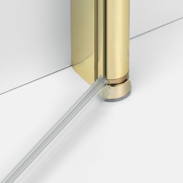 NEW TRENDY Kabina prysznicowa New Soleo Light Gold, pięciokątna, drzwi podwójne 90x90x195 K-1668