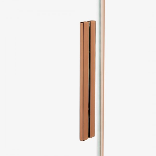 NEW TRENDY Drzwi wnękowe SMART COPPER BRUSHED 2D U 180x200 szkło czyste 8mm Active Shield 2.0 EXK-7666