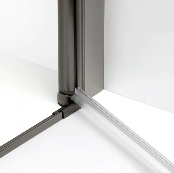 NEW TRENDY Kabina prysznicowa 70x90 New Soleo Gunmetal Brushed, Drzwi składane, podwójne K-2243