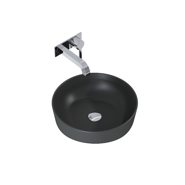 ELITA Umywalka ceramiczna LORCA 42x42 ANTHRACITE MAT 145007/RE040420046010