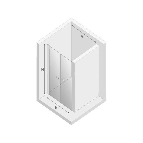New Trendy New Soleo drzwi wnękowe dwuskrzydłowe 130x195 cm przejrzyste D-0168A