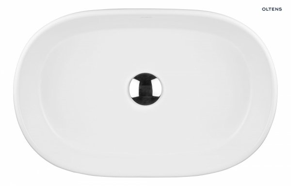 OLTENS Lom umywalka 55x34 cm owalna nablatowa biała 40811000
