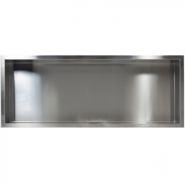 BALNEO Półka wnękowa z kołnierzem Balneo Wall Box One 90 x 30 x 10 cm, chrom