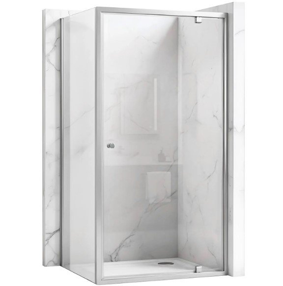 REA - Kabina Prysznicowa PRIMO SWING CHROM uchylne drzwi 100 + ścianka 70