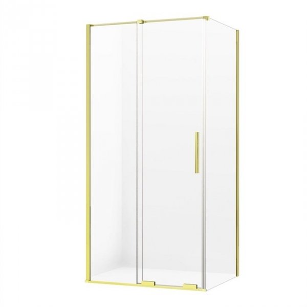 NEW TRENDY kabina prysznicowa narożna prostokątna Smart Light Gold złota 110x80 cm EXK-4233