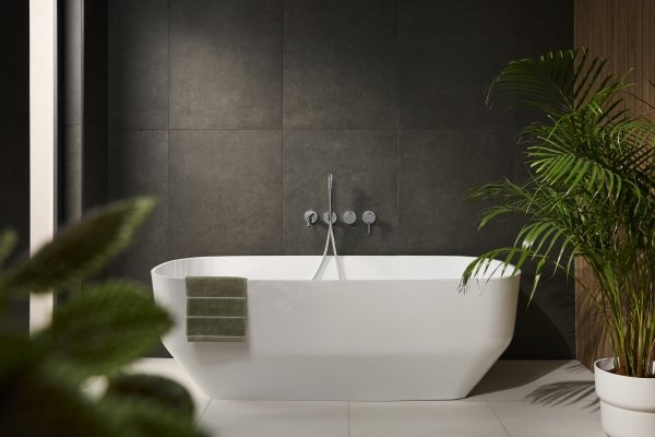 ARMATURA KRAKÓW KFA MOZA CHROM zestaw wannowy podtynkowy z baterią 3-otworową 2-funkcyjną 5039-411-00