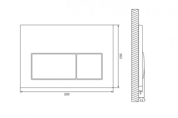 CERSANIT - Przycisk PRESTO II chrom matowy K97-518