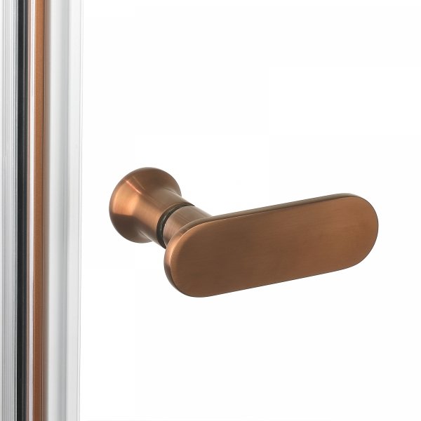 NEW TRENDY Kabina prysznicowa New Soleo Copper Brushed, pojedyncze drzwi, z dodatkową ścianką 100x90x195 K-1991