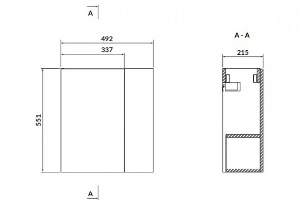 CERSANIT - Szafka łazienkowa podumywalkowa LARGA biała DSM (do samodzielnego montażu)  S932-110