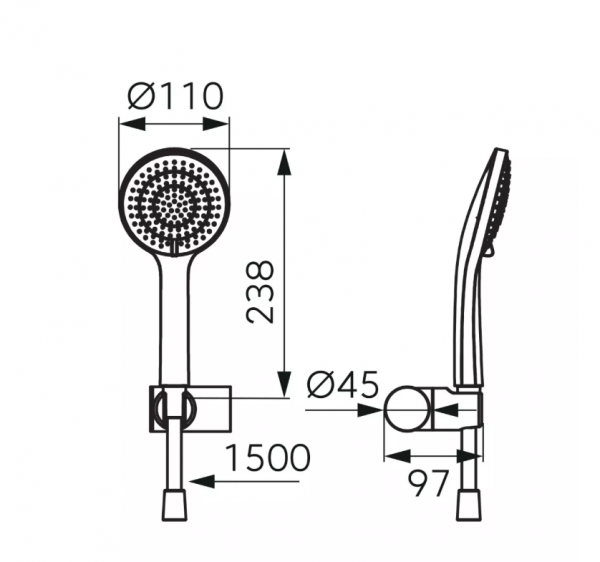 FERRO Zestaw natryskowy punktowy NOSTRIS U99