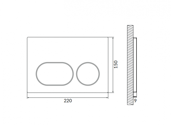 CERSANIT - Przycisk spłukujący DUETO kolor chrom błyszczący  K97-0635