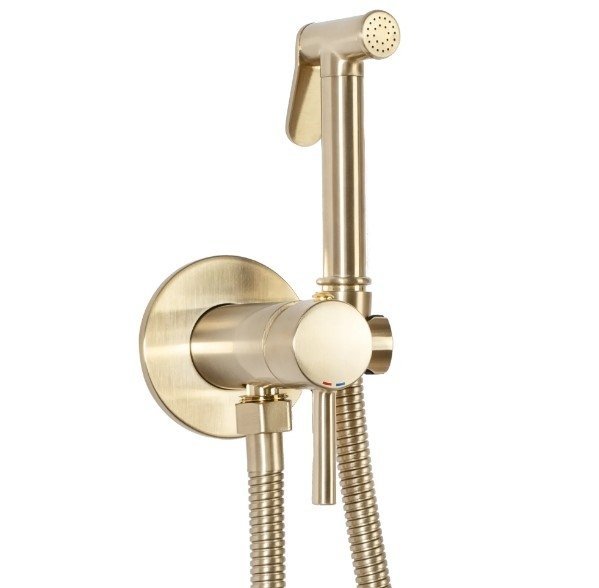 REA - Bateria Bidetowa LOOP Gold Brush/Złota Szczotkowana