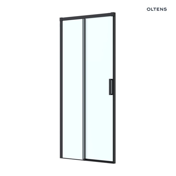 Oltens Breda drzwi prysznicowe 110 cm czarny mat/szkło przezroczyste 21214300