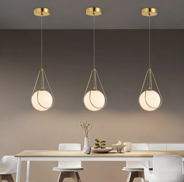 TOOLIGHT LAMPA SUFITOWA WISZĄCA APP1793-1CP 20cm Złota