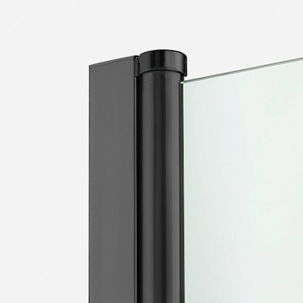 NEW TRENDY Kabina prysznicowa NEW SOLEO BLACK prostokątna pojedyncze drzwi uchylne 100x120x195 