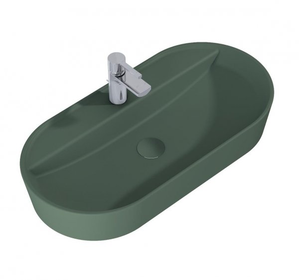 ELITA UMYWALKA BABETTE 82x42 NABLATOWA, CERAMICZNA FOREST GREEN MATT 146046/RE040820017010