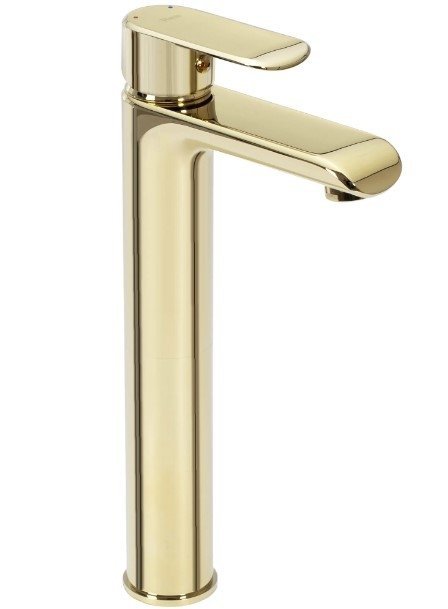 REA - Bateria umywalkowa BLOOM Gold Złota Wysoka