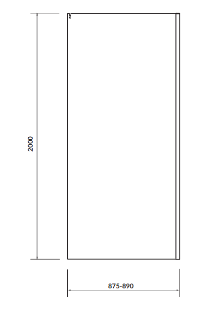 CERSANIT -Ścianka kabiny prysznicowej CREA przesuwna - (90x200) chrom  S900-2614
