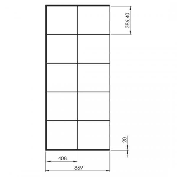 NEW TRENDY - Kabina Walk In New Modus BLACK 90X200 EXK-0104