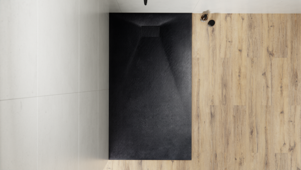 BESCO Brodzik prostokątny 120x80x3,2 Vexo Black 120 BVB-120-80-P