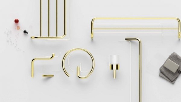 DEANTE Wieszak na ręcznik ścienny - okrągły SILIA złoty  ADI_Z611