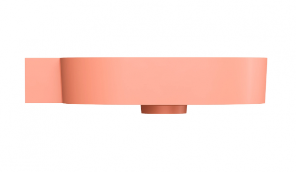 OMNIRES umywalka nablatowa/wisząca OVO M+ lewa, 64 x 44 cm coral mat OVO645UWLCO