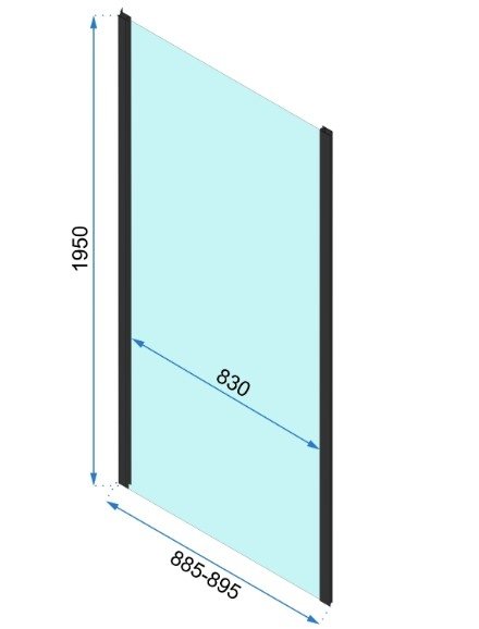 REA - Kabina Prysznicowa Przyścienna RAPID SLIDE Black-Czarna  /drzwi 160 + ścianka 90 x2 + ramię x2/