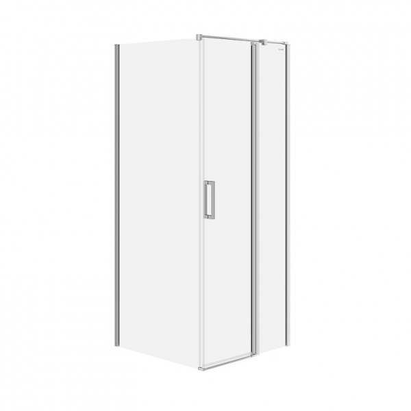 CERSANIT - Set B846 - Kabina kwadratowa MODUO na zawiasach 80x80X195  PRAWA  Chrom szkło transparentne  S601-211