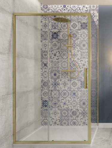 AQUAFORM Drzwi przesuwne INDIGO brushed gold 100x200 AQ.103-601118 