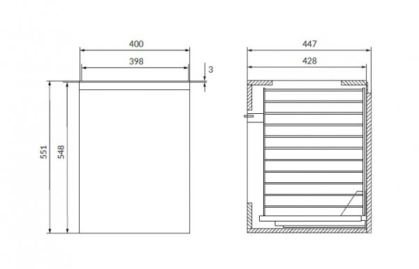 CERSANIT - Szafka z koszem na pranie MODUO 40 kaszmir zmontowana  S590-114