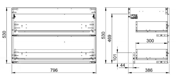 AQUAFORM - Set FRAME 80 2S zestaw szafka + umywalka WHITE/BIAŁY 169335