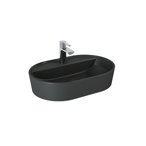 ELITA- Umywalka ceramiczna nablatowa BABETTE 62 ANTHRACITE MATT 145104/RE040620016010