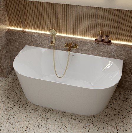 LAVITA - Wanna wolnostojąca przyścienna DERA SLIM 160x75 cm